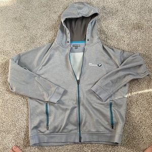 Peter Millar BMW championship zip up hoodie.